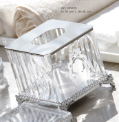 подставка для ватных дисков из прозрачного рельефного стекла