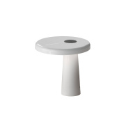 настольный прикроватный светильник с округлым диском и утолщённой ножкой