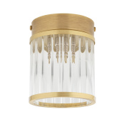 потолочный светильник с цилиндрическим стеклянным плафоном