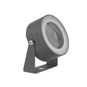 уличный спот на штыре серый с цилиндрическим корпусом