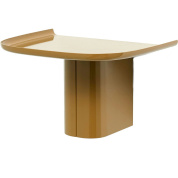 настенная полка декоративная коричневая с округлым основанием