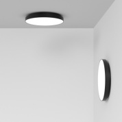 Rotaliana Venere W2 PL LED дизайнерский светильник круглой формы для стены и потолка матовый чёрный 1VEW200062HL0