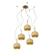 подвесной светильник с пятью стеклянными шарами