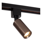 трековый светильник с бронзовым поворотным корпусом для направленного освещения однофазного шинопровода