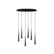 CNO06-1 Grau Niceone CHANDELIER 6 BLACK/BLACK/BLACK подвесной светильник черный