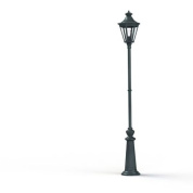 уличный фонарный столб в оттенке вердигрис с декоративным плафоном