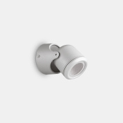 уличный настенный прожектор серого цвета с поворотным модулем