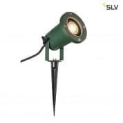 1001965 SLV NAUTILUS 15 SPIKE светильник IP65 для лампы LED GU10 11Вт макс., кабель 1.5м с вилкой, зеленый