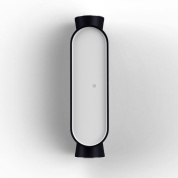 уличный настенный светильник цилиндрической формы с чёрным корпусом