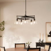 Eastmont 5 Light Chandelier Black and Walnut Wood люстра 52403BK Kichler