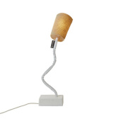 настольная лампа для чтения с вытянутым цилиндрическим абажуром на гибкой стойке