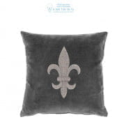 110351 Pillow Theroux grey velvet 50 x 50 cm Eichholtz