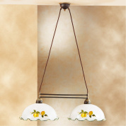 Kolarz NONNA 731.82.117 люстра состаренная латунь длина 75cm высота 25cm мин. высота 35cm макс. высота 100cm 2 лампы e27