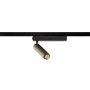 однофазный трековый светильник бронзового цвета с цилиндрическим корпусом для трека 1ph