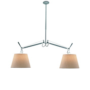 0630010A + 0780030A + 0780030A Artemide Tolomeo подвесной двойной светильник на перекрёстной металлической штанге