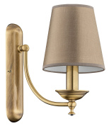настенное бра с текстильным коническим абажуром