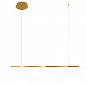 подвесной светильник линейный на золотистой арматуре