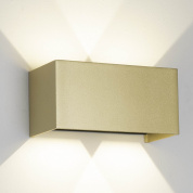 настенный светильник прямоугольной формы с двойным свечением на стену