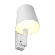 настенное бра с цилиндрическим абажуром и встроенной лампой для локального освещения