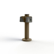 уличная розетка на стойке песочного оттенка