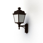 настенное бра с фонарным плафоном в коричневом корпусе