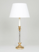 декоративный стеклянный подсвечник на золотом основании