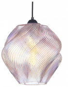 подвесной светильник с плафоном в виде лепестков сиреневый