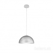 Kolarz Cult A1339.31.Wm.Ag/40 подвесной светильник матовый белый серебро ø40cm высота 20cm макс. высота 270cm 1 лампа e27