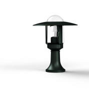 садовый светильник на ножке с купольным плафоном графитового цвета