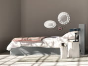 Brick Односпальная кровать с мягким изголовьем Gervasoni
