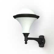 уличное настенное бра с куполообразным плафоном на кронштейне