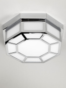 потолочный светильник с геометрическим корпусом и никелевой LED-подсветкой