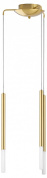 подвесная люстра с трубчатым корпусом золотистого цвета