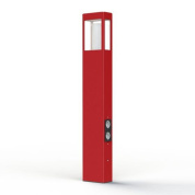 садовый столбик с розеткой и верхним стеклянным рассеивателем