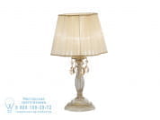 Versailles Старинная бело-золотая настольная лампа с кристаллами Schoeler Possoni Illuminazione 093/LP-SH/GG