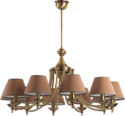 SAN-ZW-10(P/A) Kutek San Marino Lampshade десятирожковая подвесная люстра с тканевыми абажурами