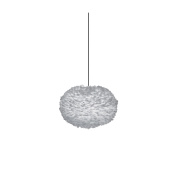 подвесной светильник с перьевым абажуром белого цвета