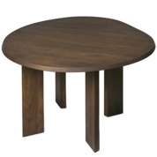 1104268361 Ferm Living Tarn круглый обеденный стол из массива дерева на массивных вертикальных ножках