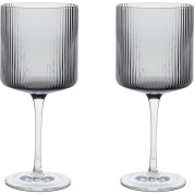 набор бокалов для красного вина из рифленого дымчатого стекла