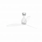 32025WP Faro MINI ETERFAN Matt white/transparent ceiling fan with DC motor SMART люстра-вентилятор матовый белый