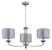 DEC-ZW-3(BN/A) Kutek Decor Lampshade трёхрожковая подвесная люстра с цилиндрическими тканевыми абажурами