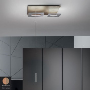 PETRA-S3REOT Icone Petra SOSPENSIONE 41+13W 3000K RAME ETRUSCO - OTTONE SATIN Одинарный подвес