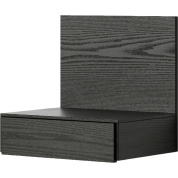 настенная тумба из черного шпона с прямоугольной панелью