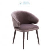 112068 Dining Chair Cardinale roche taupe velvet Eichholtz