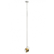 подвесная люстра желтого цвета с округлым плафоном