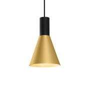 подвесной светильник черно-золотой, современный акцент