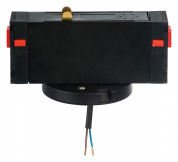 переходник для однофазного трека черного цвета с круглым основанием