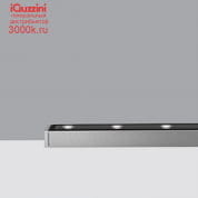 BK37 Linealuce iGuzzini Mini - Wall-/Ceiling-mounted - Warm White LED - 24V dc - L=528mm - 10° Spot Optic