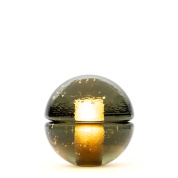 настольный светильник с матовым плафоном из серого стекла