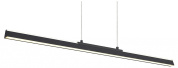 подвесной линейный светильник в чёрном цвете с направленным потоком света вниз